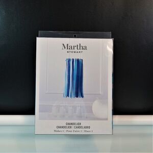 Martha Stewart Ribbon Chandelier Blue White